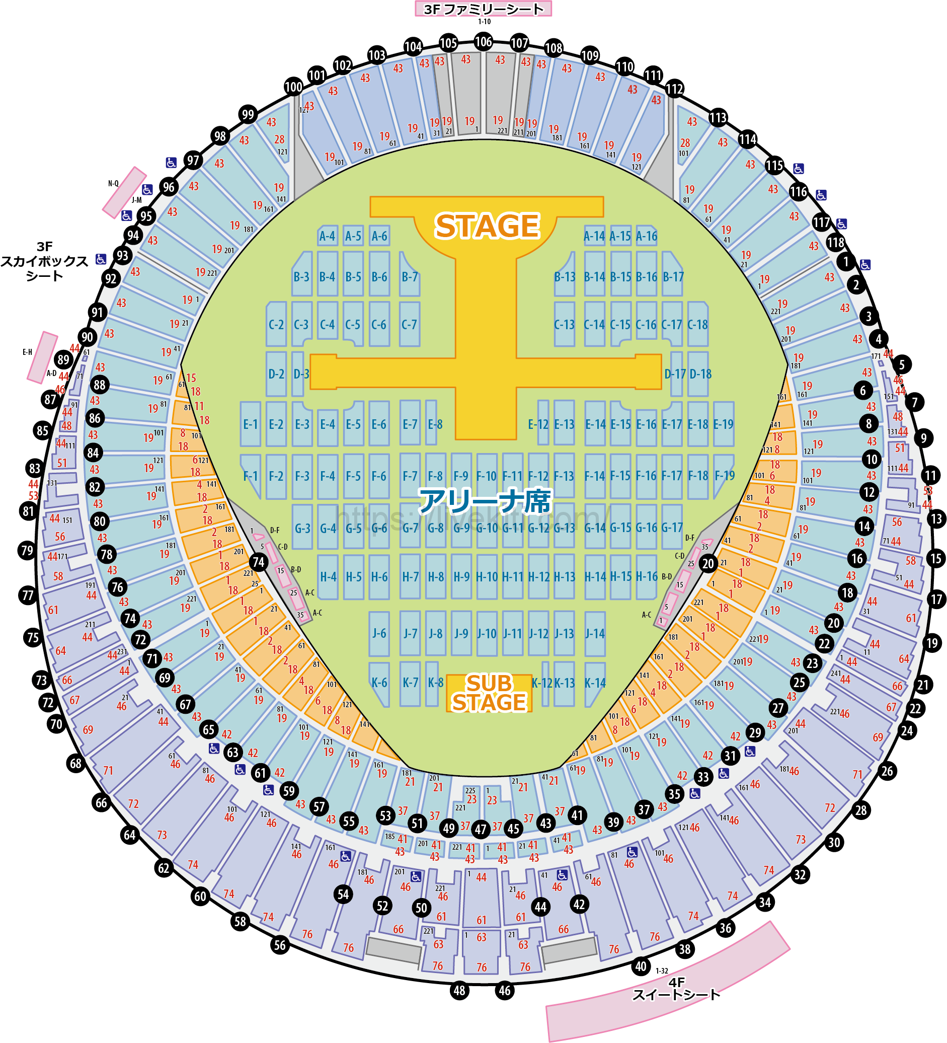 札幌ドームのライブ座席表と見え方解説！神席から天井席の落とし穴まで