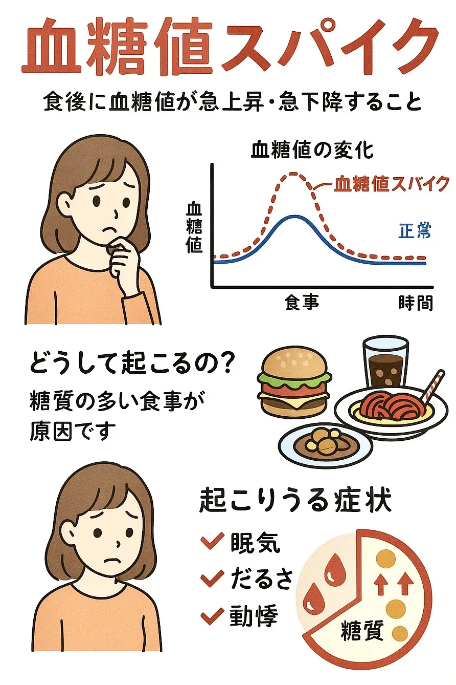 血糖値スパイクとは？食後の眠気・だるさの真相と今すぐできる予防法