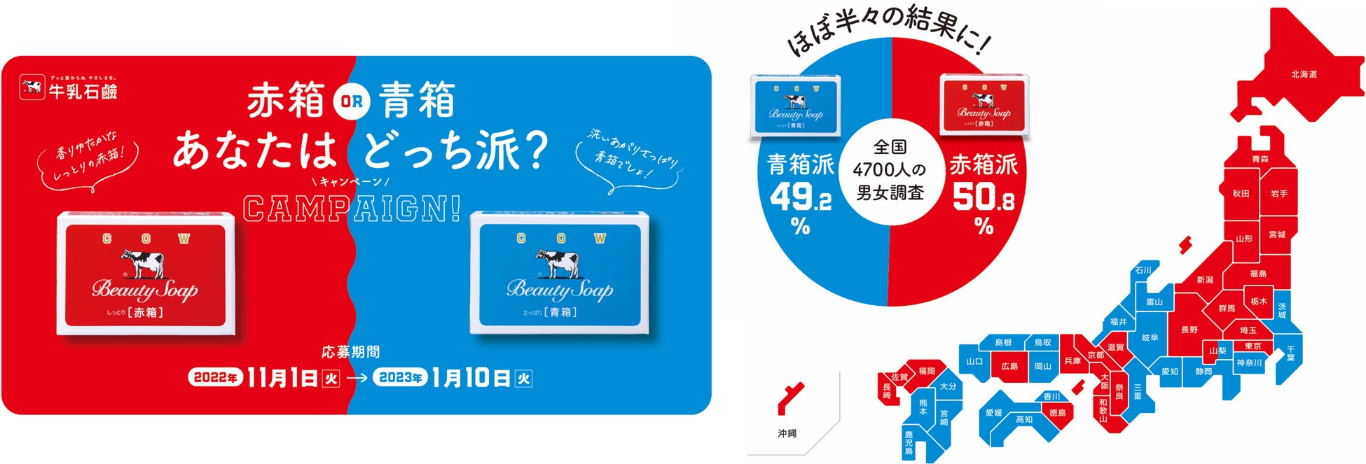 牛乳石鹸の赤箱と青箱の違いを徹底比較！成分や肌質別の選び方