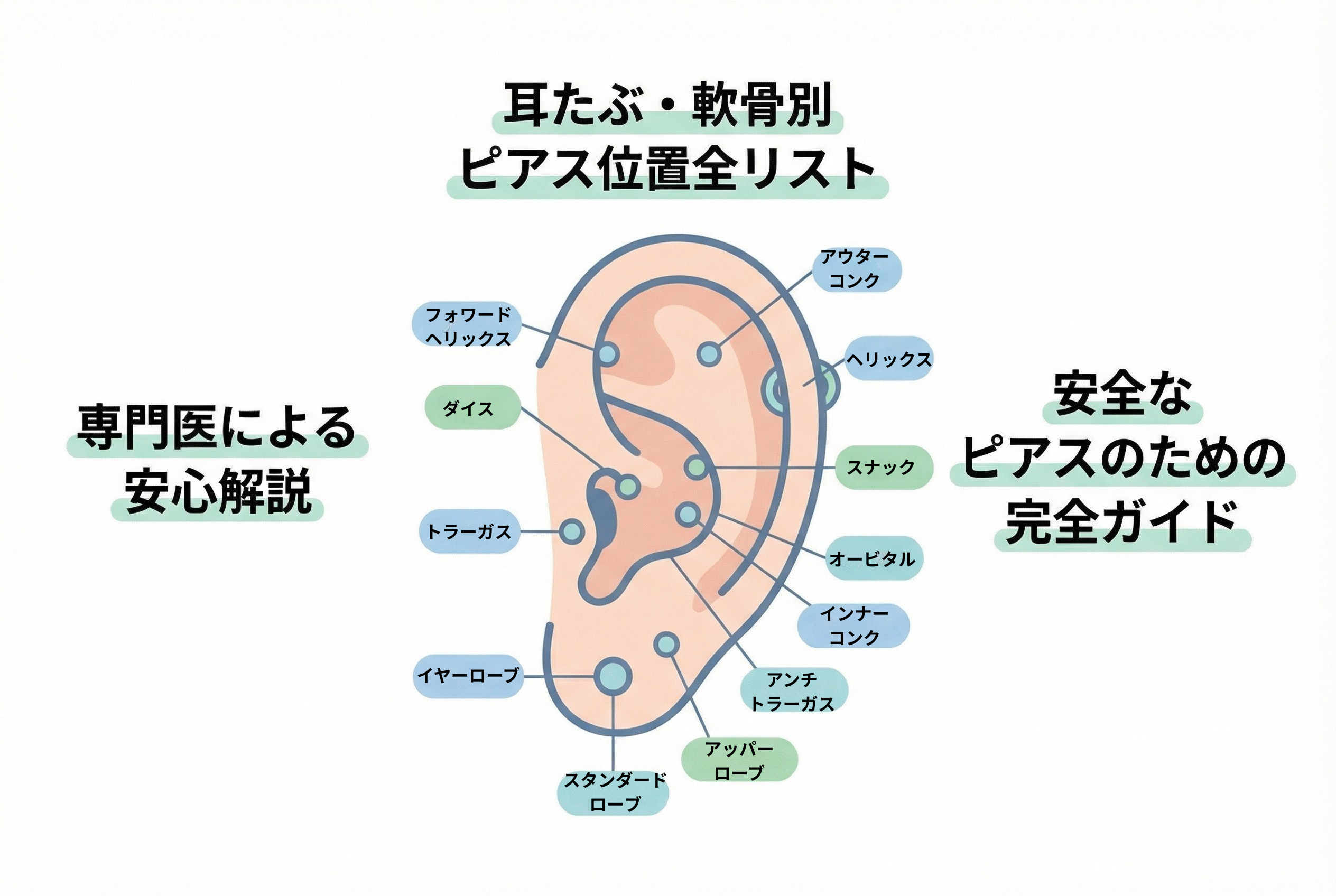 ピアス痛くない場所ランキング2026！耳たぶ・軟骨の痛みを徹底比較