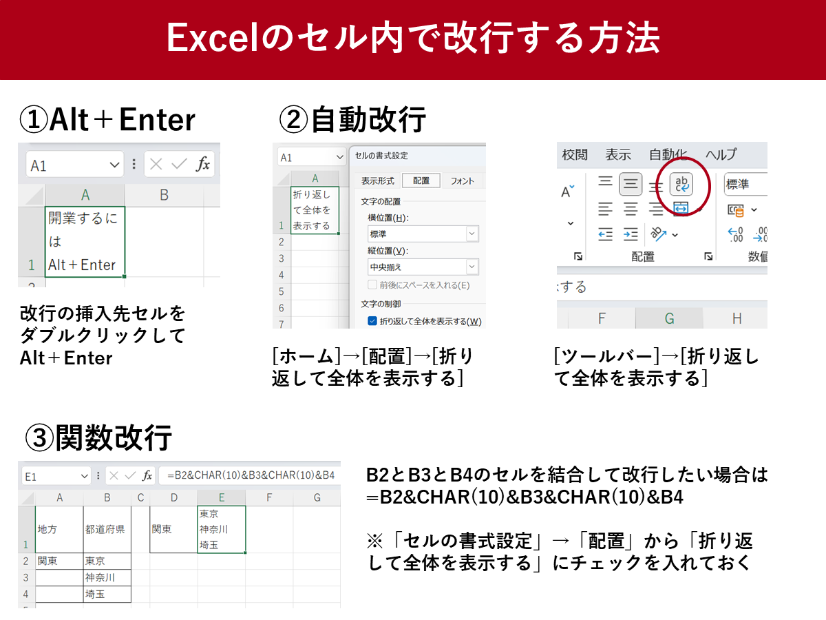 Excelセル内改行の極意！Alt+Enter不能の原因と解決策