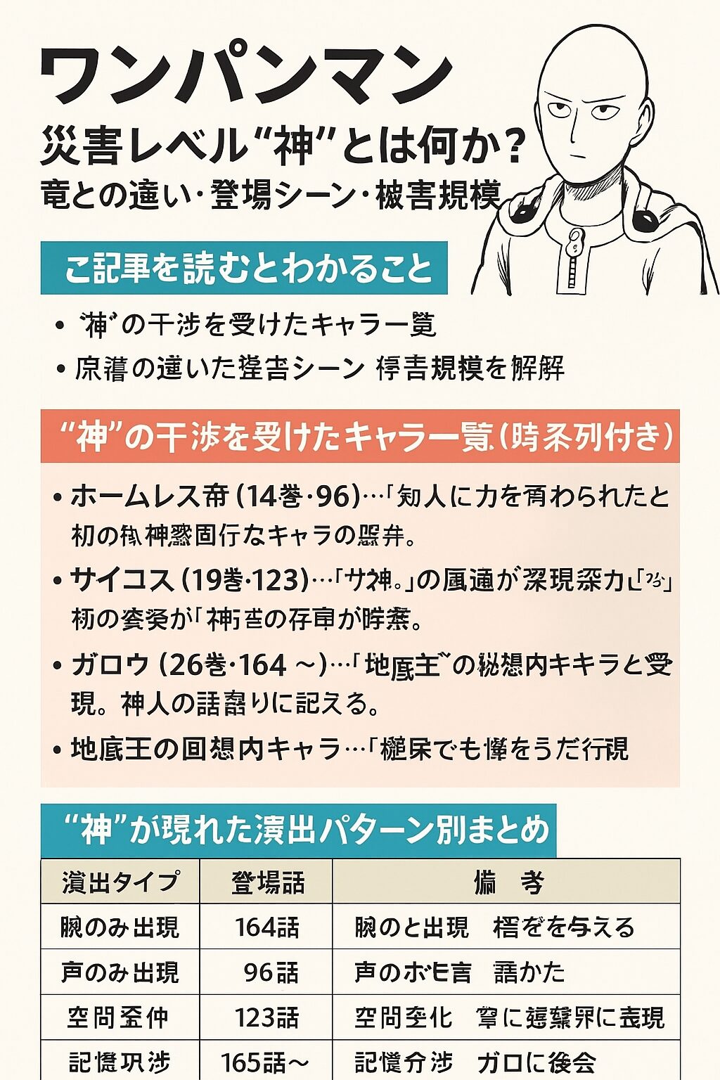 『ワンパンマン』怪人レベル徹底解説！神や竜以上の最強ランキングと真相
