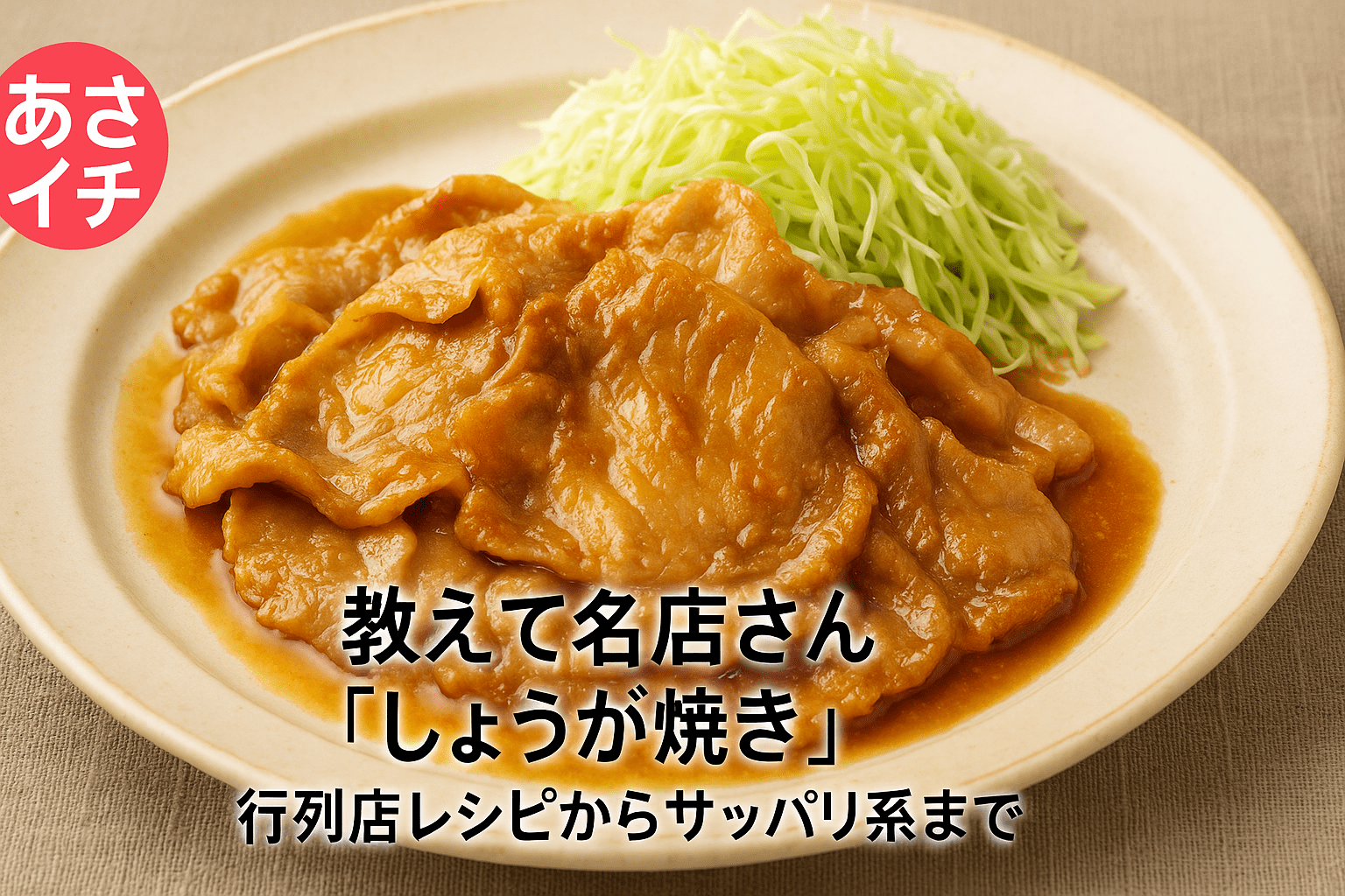 あさイチで話題沸騰！プロ伝授の柔らか豚の生姜焼き黄金比レシピ