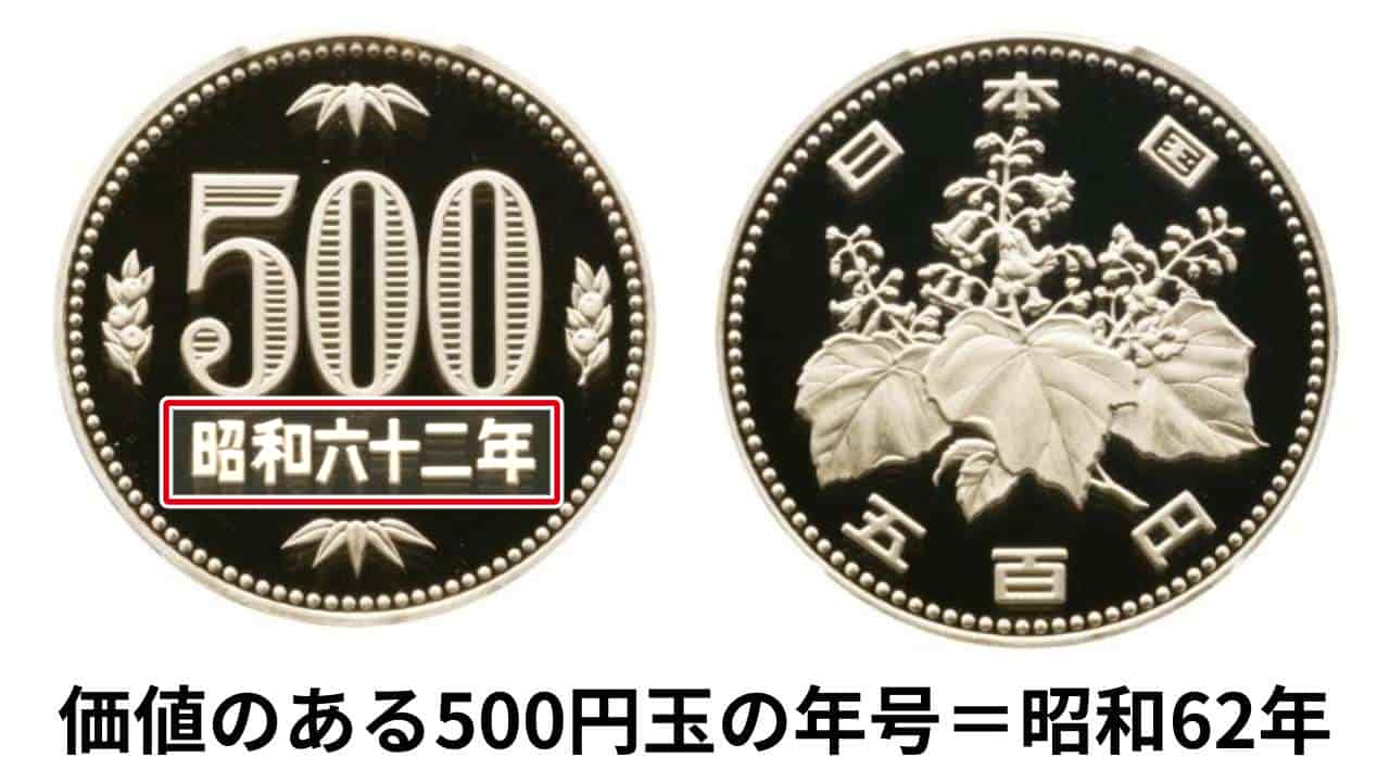 レアな500円玉の価値と見分け方！昭和62年やエラー硬貨の高額相場一覧