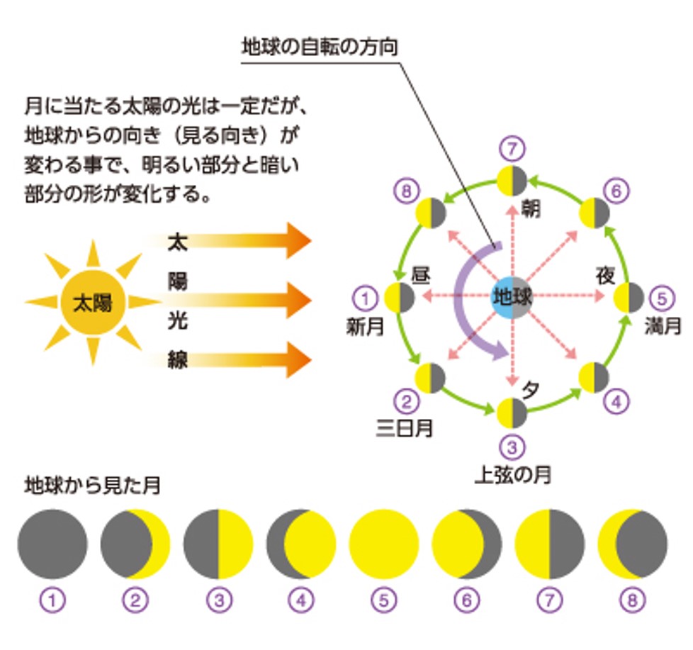 月の満ち欠けの仕組みを徹底解明！太陽と地球の位置関係と周期の謎