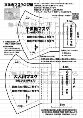 【画像あり】 子供 用 マスク 型紙 最新画像・動画まとめ #961